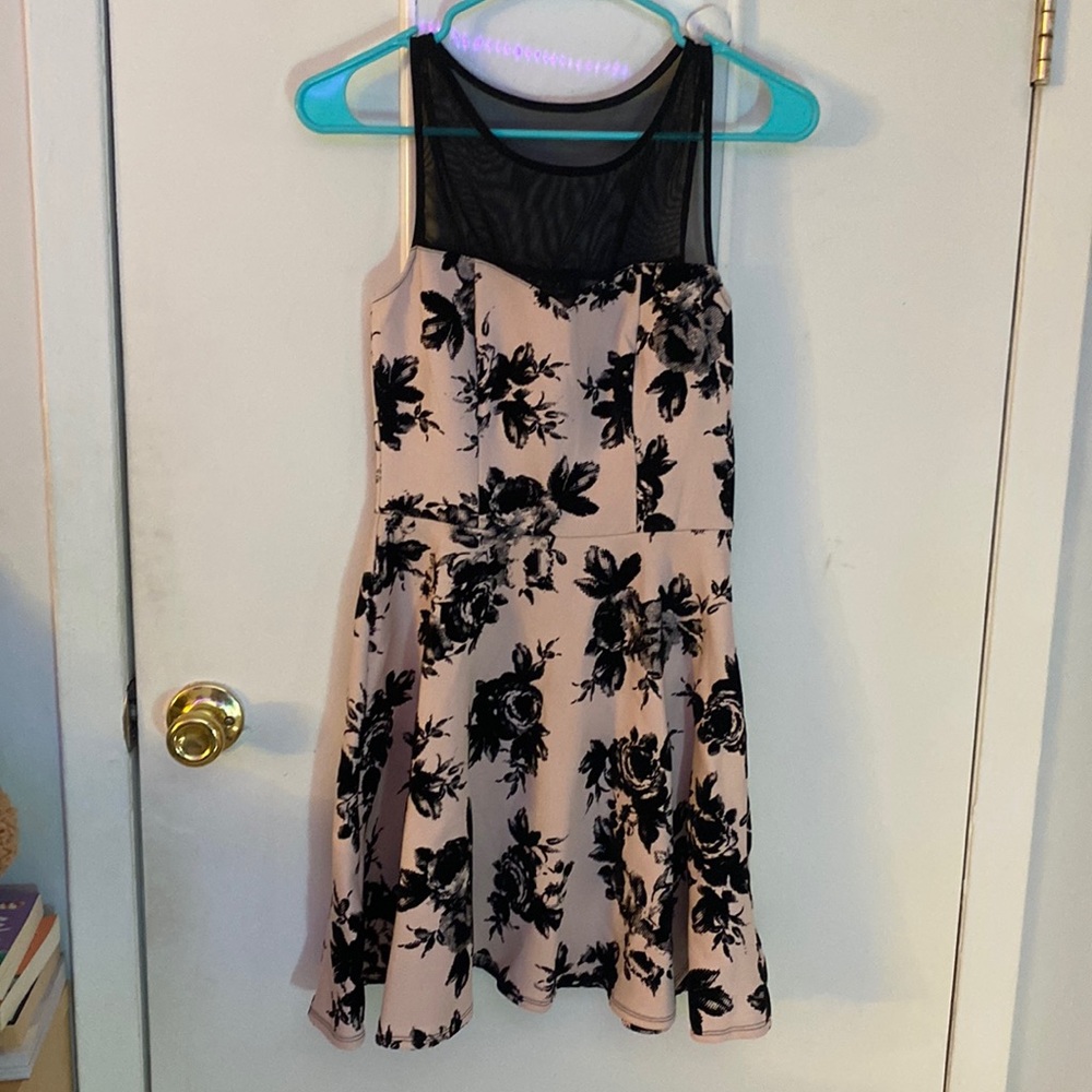 Black and pink dress